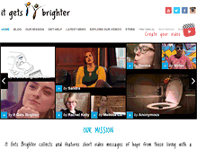 Tablet Screenshot of itgetsbrighter.org